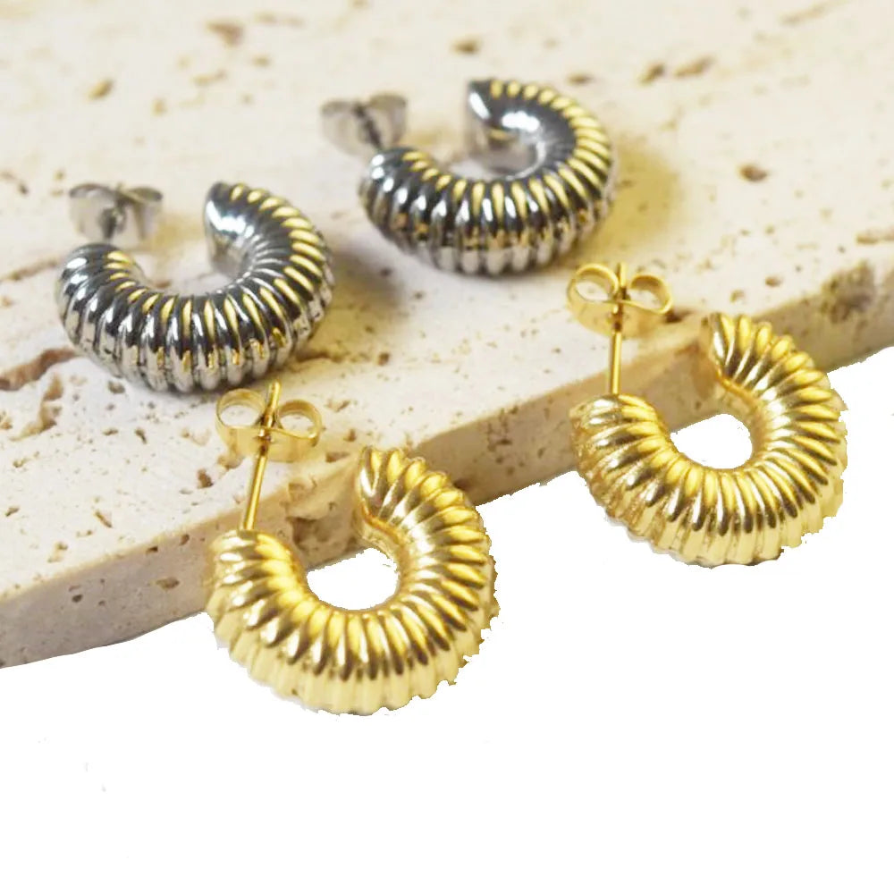 Designer Stainless Steel 316 18k Gold Plated Women Luxury Earings Jewelry Earring Making Supplies Top