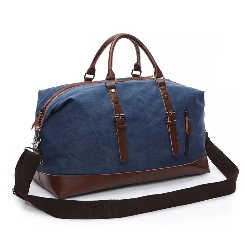 Fashionable Large Capacity Canvas Duffle Bag with Zipper Closure for Travel Weekend or Suite Case Luggage