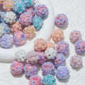 JC 20mm Flower Beads for Pen Handmade Jewelry Accessories Diy Resin Flower Ball Beads