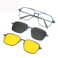 Wholesale 2026 New Polarized Sunglasses Anti-Uv Magnetic Sleeve Mirror Sun Glasses Retro Magnetic Clip on Men Sunglasses