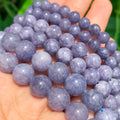 Wholesale Blue Angelites Stone Beads 6/8/10/12mm round for DIY Jewelry Making MegaBDM