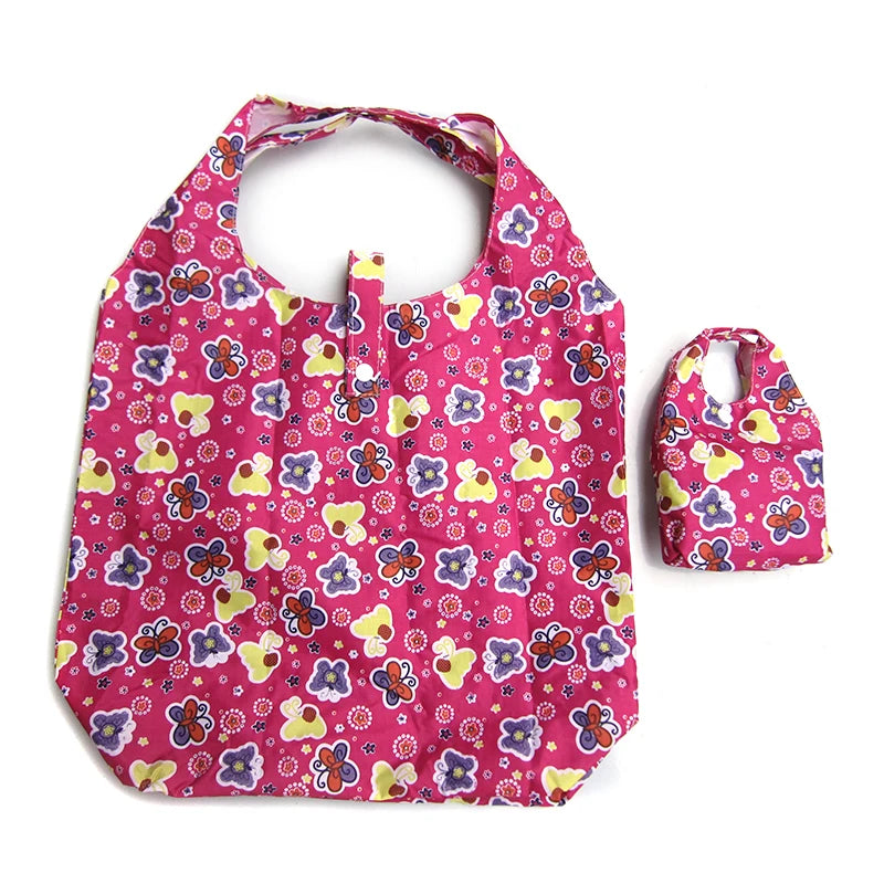 New wholesale custom print Promotional cheap recycle woman Handbag foldable bag reusable portable Grocery eco shopping Bags stock