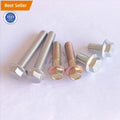 Motorcycle Parts Yellow Zinc Hex Flange Bolt M10 DIN6921 Hexagon Bolt and Nut Serrated Hex Head Flange Bolt