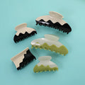 Midairy Customized New Fashion Candy Color Acetate Hair Claw Clips Large Women Ponytail Two-tone Split Headwear 5028 5029 5030