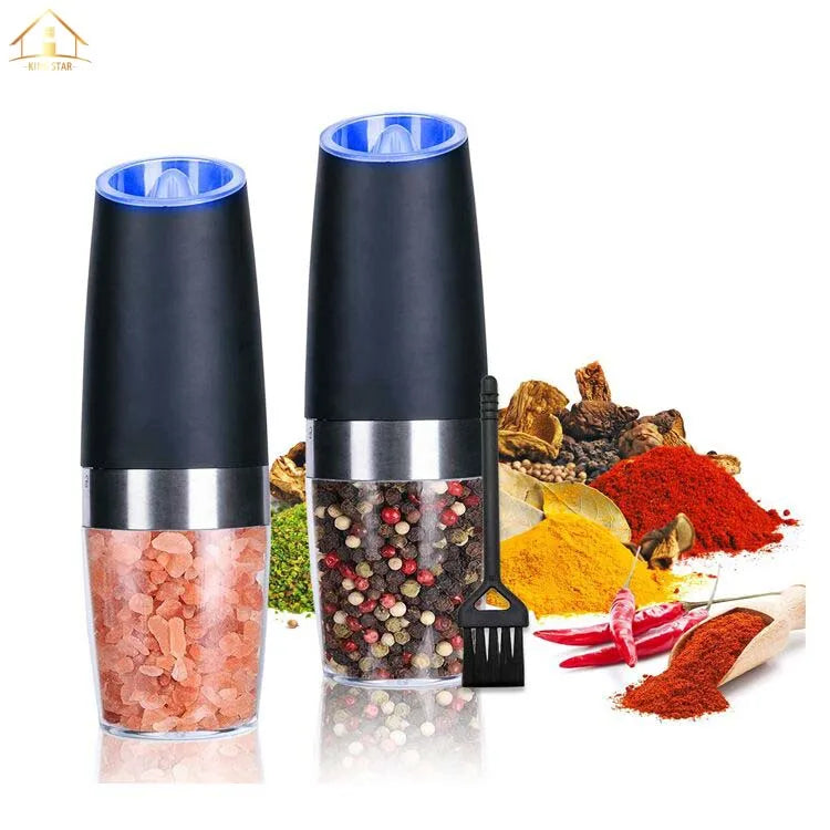 Adjustable Coarseness Battery-Operated Gravity Pepper Grinder