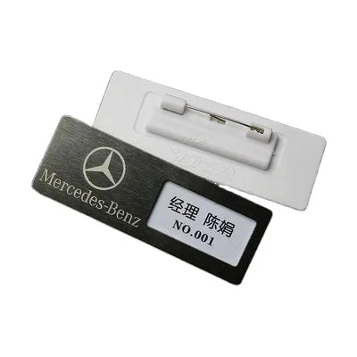 Wholesale Reusable Durable Acrylic Name Tag Blank Insert Card with Safety Pin for All Industries Customized Printing