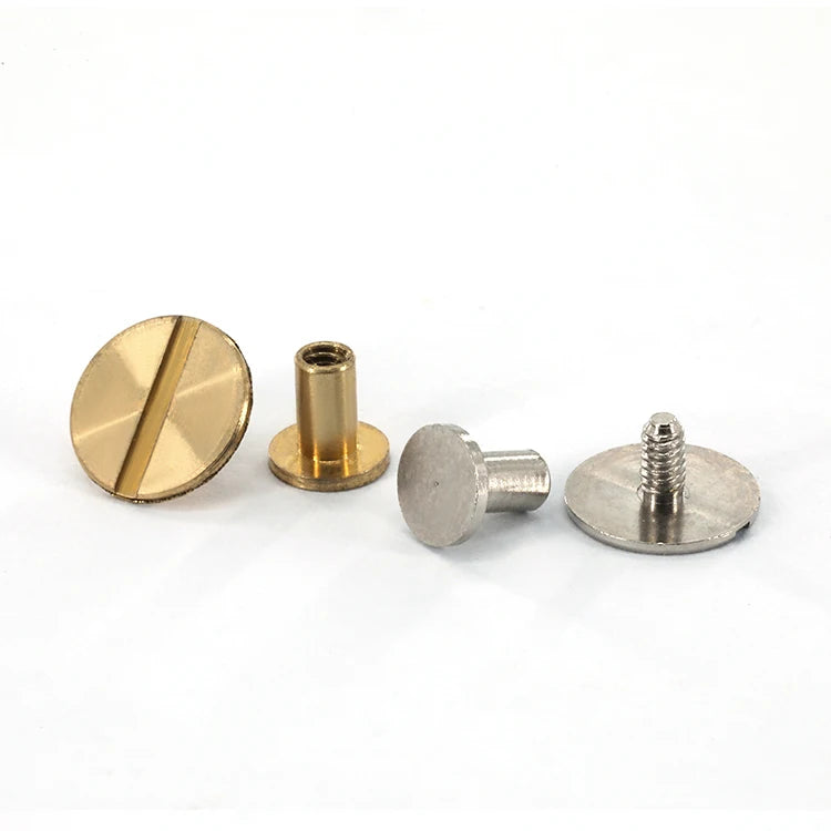 Chicago Screw Custom M4 M5 Titanium Stainless Steel Brass Chicago Screw for Leather Belt Male Female Chicago Book Binding Screw