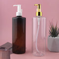 500ml/300ml for PET Boston Round Cosmetic Container with Gold Pump Lid Cap Face Mask & Shampoo Lotion Pump Sprayer