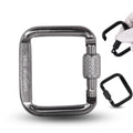 Baichaoli Square Thread Latch Swivel Flat Aluminium Alloy Metal Lock Carabiner Snap Hook Keychain Hiking Engraved Mining
