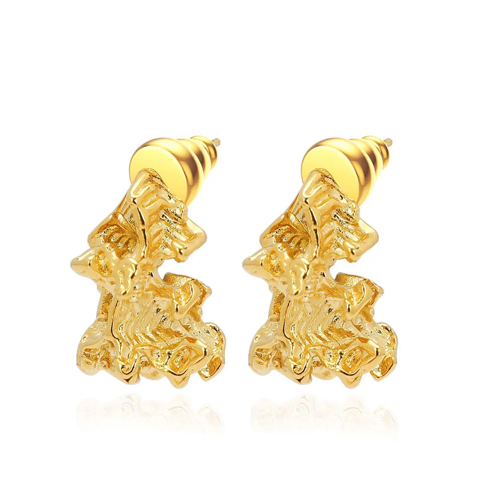 New Arrival Stud Earrings for Women Piercing Earring Fashion Jewelry Engagement Sculptural Textured Jewelry