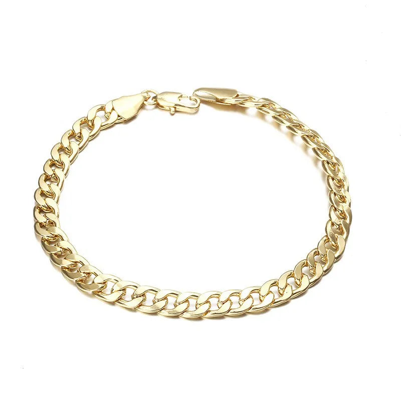 Evergreen Product High Quality Gold Plated Bracelet Accessories Popular Silver Gold 6mm Nk Bracelet Gifts for Women