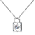 Trendy Luxury Lock Jewelry Gemstone Necklace S925 Sterling Silver Moissanite Diamond Necklace Custom Products Wholesale