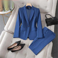 S-4XL Long Sleeved Professional Suit+trousers Formal Suit Set Blazer Pants Suits Jacket Trousers Korea Pants Set Work Clothes
