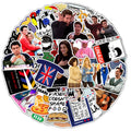 50Pcs US TV Friends DIY Graffiti Decorative Stickers Label for Luggage Laptop Guitar Scrapbook Skateboard Waterproof Sticker