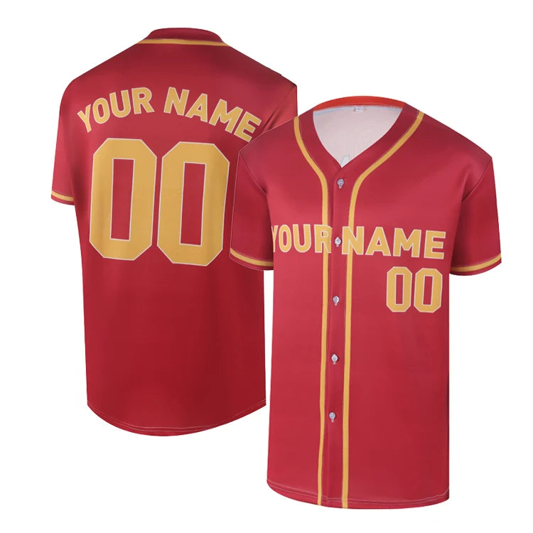 OEM Men's Baseball Shirts Custom Logo Sublimation Strip Design Baseball Uniform Quick Dry Breathable Embroidery Baseball Jerseys
