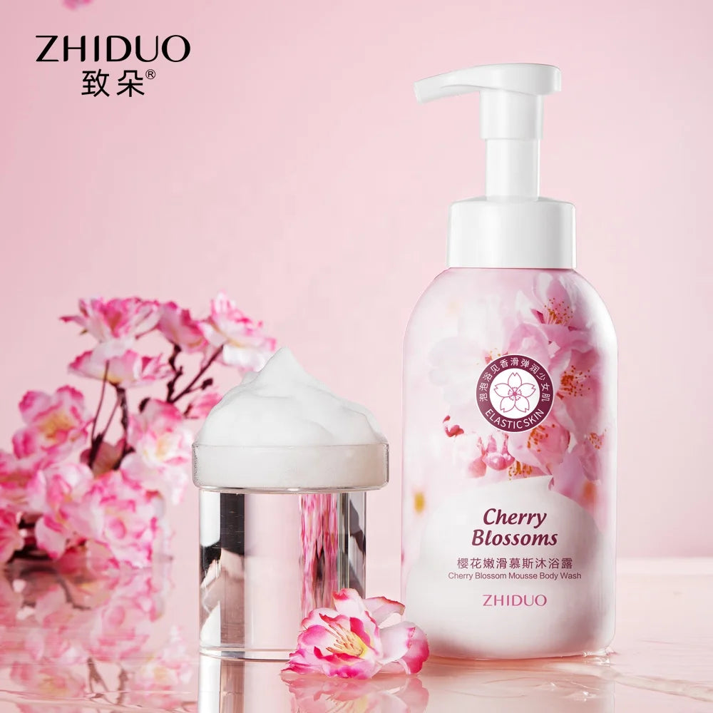 OEM Private Label Hot Sales ZHIDUO Plant Extract Moisturizing Mild Perfume Mint Avocado Hotel and Family Shower Gel