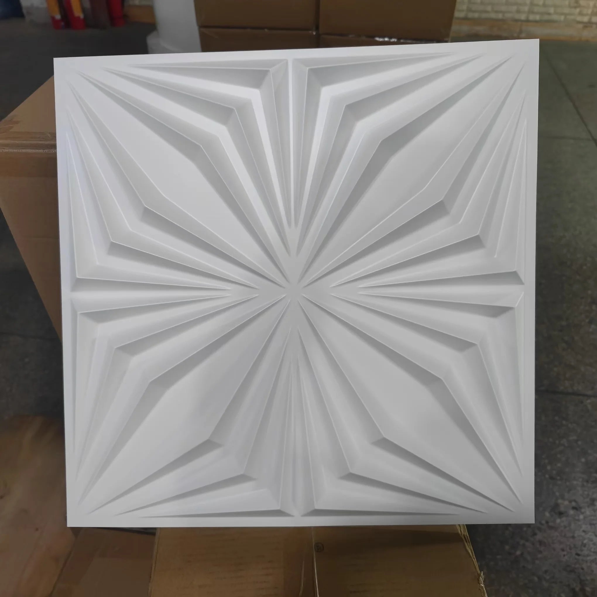 Modern Durable  3D Interior Wallpaper Geometric Pattern Household Decor PVC 3D Wall Panels