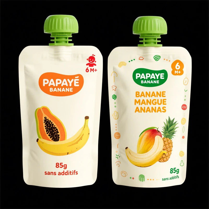 BPA Free Packing Refillable Packaging Bag Squeeze Spout Reusable Baby Food Pouch