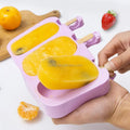 Popsicle Mold Food Grade Silicone Frozen Ice Maker With 50 Pieces Wooden Sticks