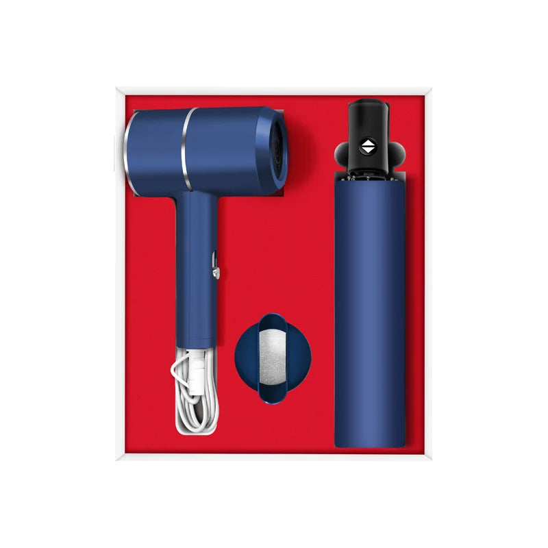 Latest Factory Direct Wholesale Latest New Valentines Day Automatic Umbrella Hair Dryer Concentrator Nozzle Gift Set for Women