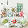 Simple Nordic Vintage Ethnic National Handmade Flower Embroidered Boho Home Deco Cushion Cover