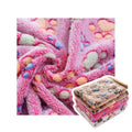 Custom Soft Dog Mat Comfortable Winter Blanket Bed with Cute Multi-Color Plush and Fleece Print Animal Pattern for Cats