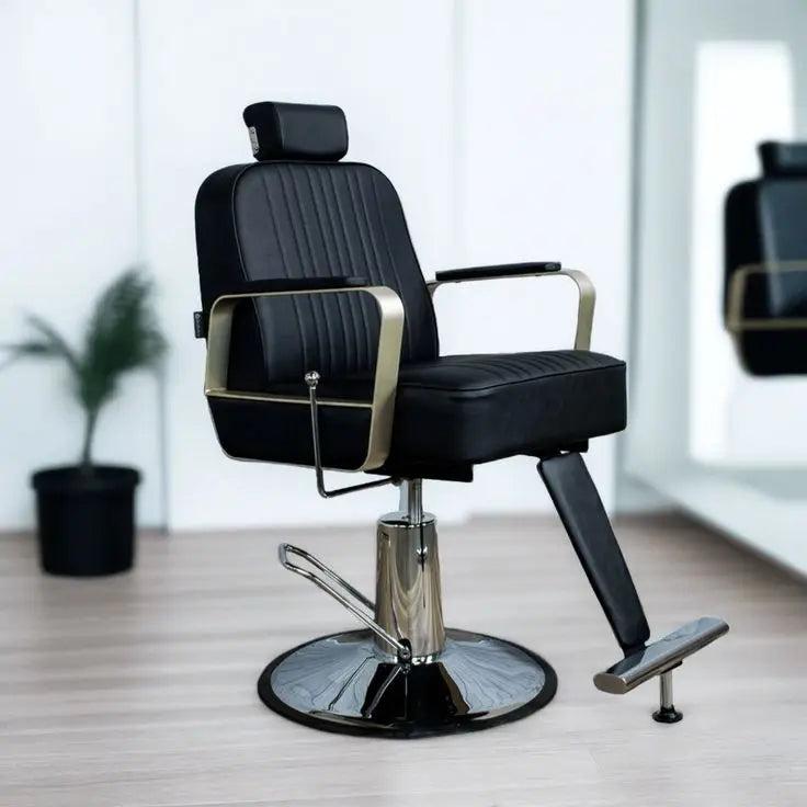 Black Beauty Barber Chairs Hair Makeup Chair Salon Styling Chair with Headrest