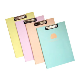 Custom Logo Cardboard Foldable Clip Folio Board A4 Office Letter Pad Paper Clipboard With Storage