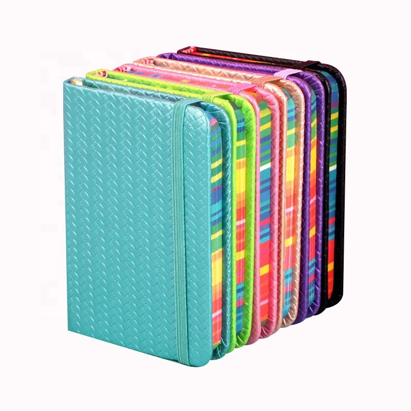 A7 Hardcover Mini Note Book Diary Student School Office Stationery Agenda Journal PU Notebook With Elastic Band