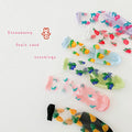 2022 New Spring Summer Cute Girls Thin Breathable Mesh Floral Kids Cotton Tube Socks