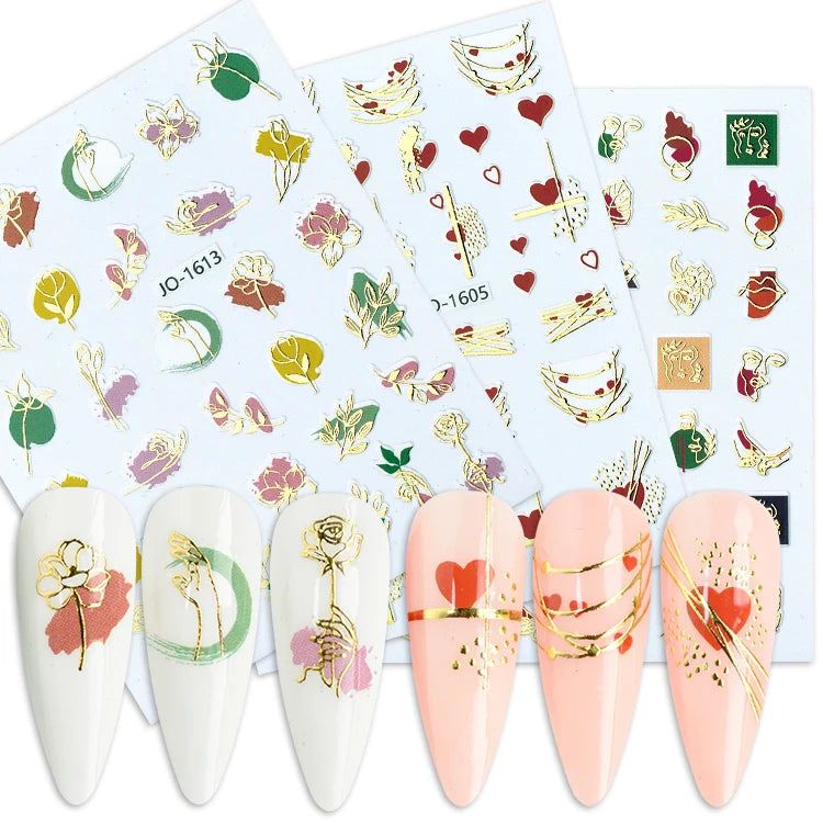 Hot Selling Popular Exquisite Marine Style Series Diy Self Adhesive Manicure Nail Art Stickers