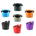 Shock-Absorbent Round Coffee Knock Box Espresso Dump Bin 4.8 Inch Espresso Knock Box with Removable Knock Bar and Non-Slip Base