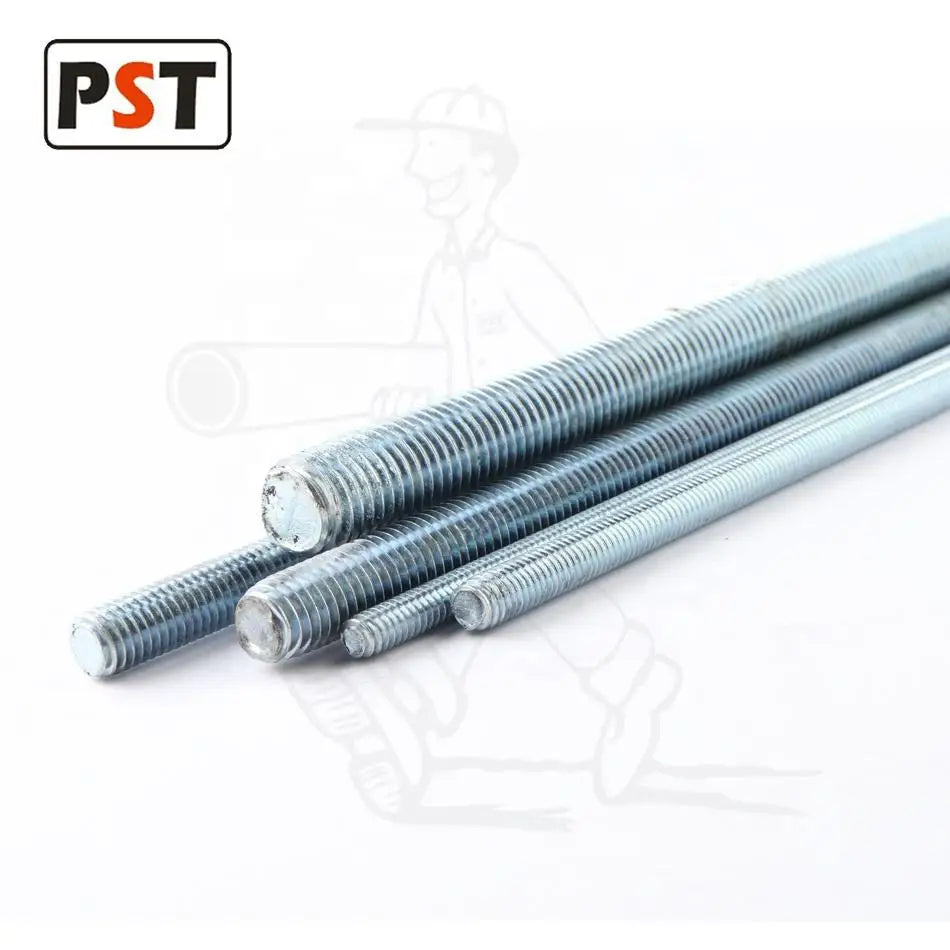 1/4" 5/16" 3/8" 1/2" 5/8" Zinc Plated Carbon Steel ANSI Standard Hex Threaded Rod with Coupling Nuts