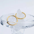 Chris April Simple Jewelry 316L Stainless Steel 18k PVD Gold Plated Minimalist Snake Texture Hoops Earrings