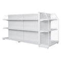 Supermarket Double-sided Metallic Light Duty Retail Shelves Perforated Display Stand Eco-Friendly Durable