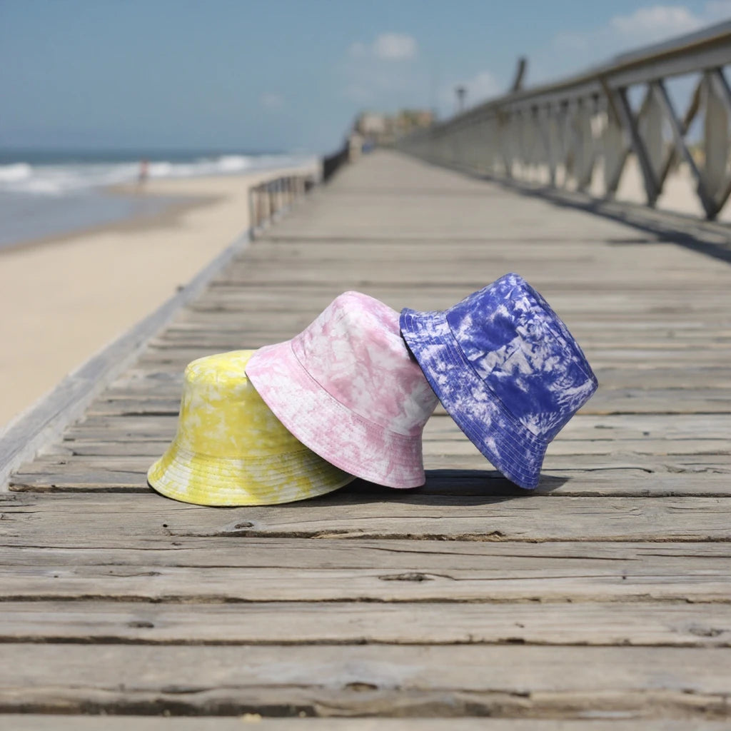 Wholesale Double Sided Tie Dye Bucket Hat Sombrero De Cubo Beach Reversible Bucket Hats for Women Men