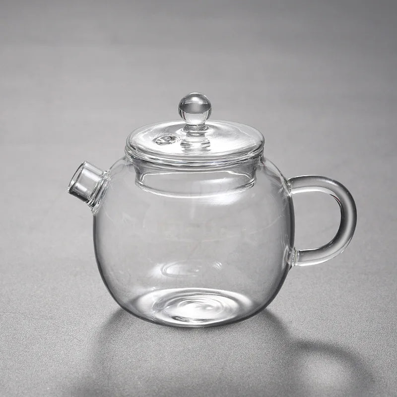 Customizable 150ml High Borosilicate Glass Tea Pot with Plastic Handle 150ml Drinkware Coffee & Tea Sets