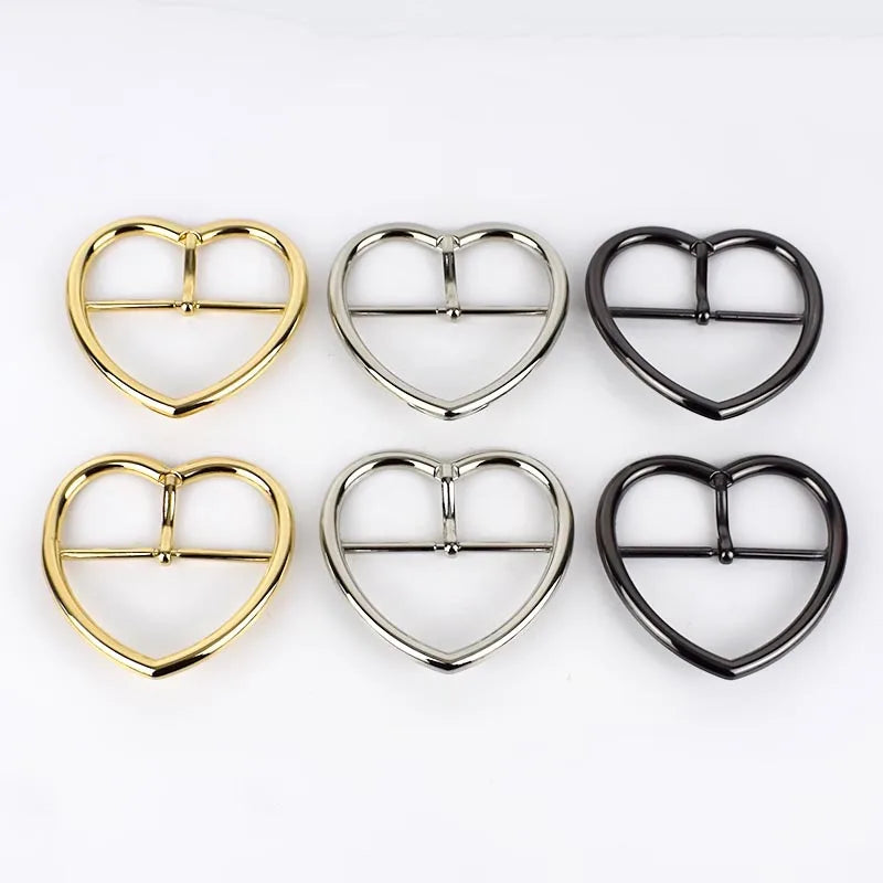 Deepeel BF187 2/2.5/3.2/3.8cm Bag Hardware Accessories Alloy Heart-Shaped Adjustable Pin Buckle