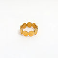 High End 18K Plain Gold Daisy Rings Stainless Steel Trendy Simple Gold Plated Jewelry