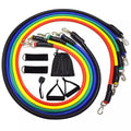 High Quality 5 Levels Heavy Duty Adjustable Gym Fitness Workout Elastic 11pcs Latex Resistance Bands Tube Set