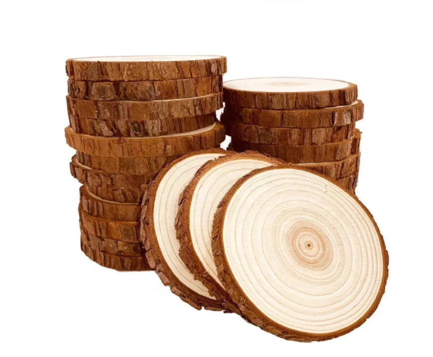 Wood Circles Eco-Friendly Wall Hanging Home Decor Rustic Wedding Christmas Craft Diy Natural Polished Wood Slices Pieces