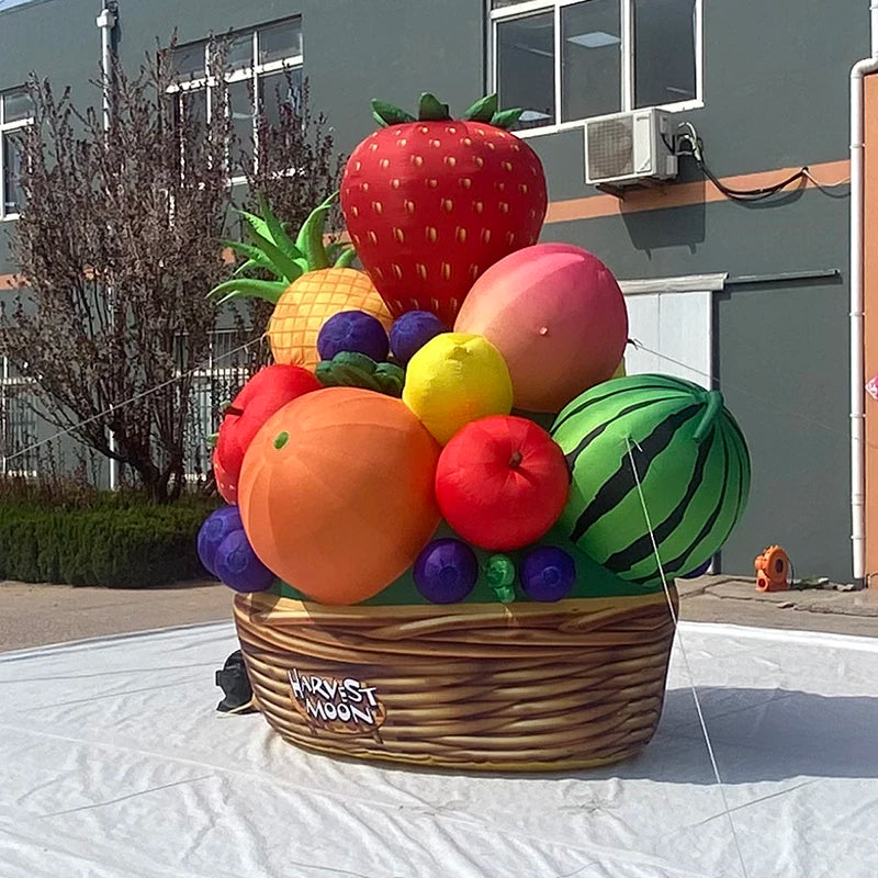 Hot Sale Custom Inflatable Fruit Basket Model Decorative Advertising Inflatable Cartoon Character