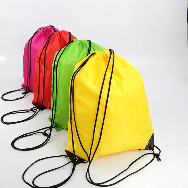 18 Colors Eco-friendly Fashion Drawstring Backpack Bags Sack Pack Cinch Tote Sport Storage Polyester Gift Bag