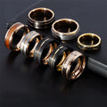 Customized Gold Black Jewelry Tungsten Geometric Ring Cubic Zirconia Rings for Men