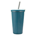 Stock 600ml Double Wall Vacuum Flask Stainless Steel Tumbler Thermal Cup Coffee Tumbler with Lid and Straw