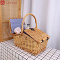 Lavinia Natrual Wholesale Multifunctional Hand Weaving Willow Picnic Basket Hamper