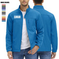 Casual Custom LOGO Sports Jacket Windbreaker Jacket Waterproof Bomber Softshell  Men Zip up Jackets