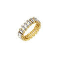 Watch Band Design Inlaid With Full Zircon Index Finger Rings 18k Gold PVD Plating Stainless Steel Jewelry
