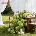 Dalian Chermy Good Quality Artificial Flower 3D Real Touch Latex Flower Green Hydrangea Artificial Flower for Wedding Decoration