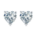 Valentine Gift 925 Sterling Silver Stud Earrings Women Jewelry Cubic Zirconia Heart Earrings